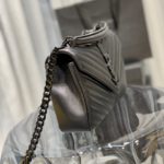 Saint Laurent College Medium Chain Bag Black Metal Toned Hardware For Women 9.4in/24cm YSL 600279BRM081000
