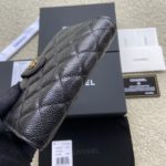 Chanel CO-CO Flap Wallet 15cm/5.9in Gold Hardware For Women Black