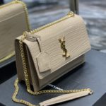 Saint Laurent Sunset Medium Chain Bag For Women 8.6in/22cm Beige YSL 442906DND0J2721