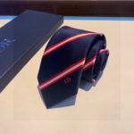 Dior Tripe Silk Poly Tie Necktie Blue Dior Men Tie
