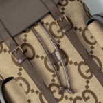 Gucci Backpack With Jumbo GG Camel And Ebony Jumbo GG Canvas For Men 16in/42cm GG ‎678829 UKMEG 2569