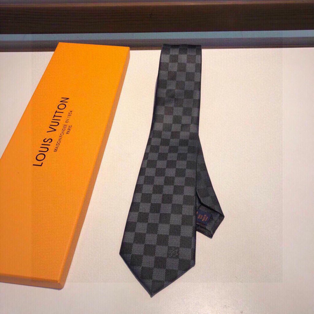 Louis Vuitton Damier Classique Tie Black LV Men Tie M78752