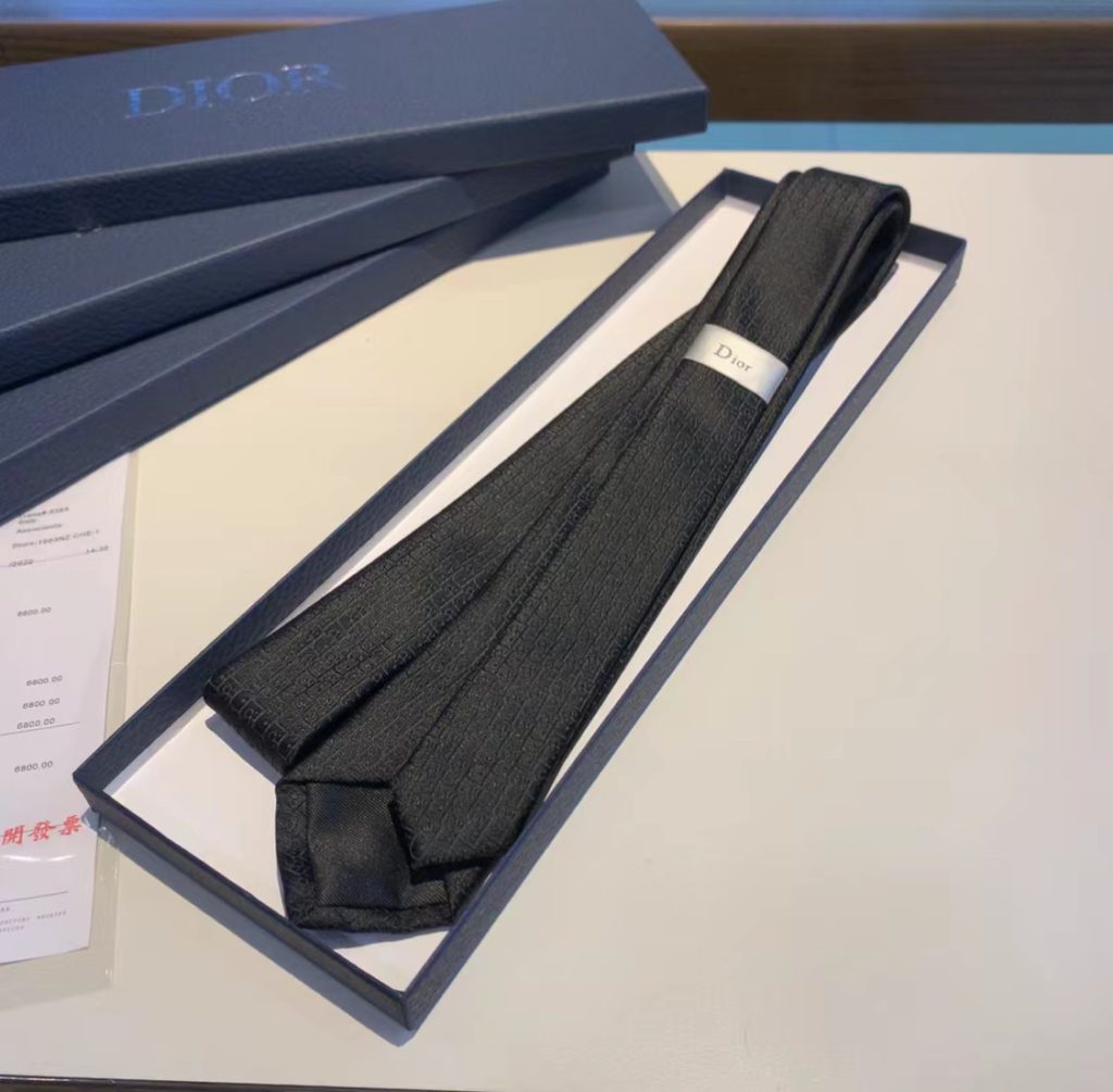 Dior Oblique Tie Black Silk Dior Men Tie 03C1046A0330_C900