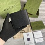 Gucci Marmont Bi-Fold Wallet Black For Men 4.3in/11cm GG 428727 DJ20T 1000