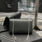Saint Laurent Kata Medium Chain Bag Black With Tassel For Women 9.4in/24cm YSL 354119BOW0N1000