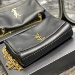 Saint Laurent Kate Medium Reversible Chain Bag Black In Suede With Gold Hardware For Women 11.2in/29cm YSL