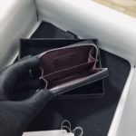 Chanel CO-CO Small Card Holder Wallet 11cm/4.3in Silver Hardware For Women Black