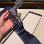 Dior Striped Dior Oblique Tie Navy Blue/White And Gray Silk Dior Men Tie 01C1047A0266_C588