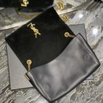 Saint Laurent Kate Medium Reversible Chain Bag Black In Suede With Gold Hardware For Women 11.2in/29cm YSL