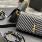 Saint Laurent Kata 99 Chain Bag Black With Gold Hardware For Women 10.2in/26cm YSL
