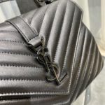Saint Laurent College Medium Chain Bag Black Metal Toned Hardware For Women 9.4in/24cm YSL 600279BRM081000
