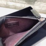 Chanel CO-CO Mini Pouch Wallet 19cm/7.5in Silver Hardware For Women Black