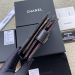 Chanel CO-CO Flap Wallet 15cm/5.9in Gold Hardware For Women Black