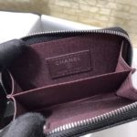 Chanel CO-CO Small Card Holder Wallet 11cm/4.3in Silver Hardware For Women Black