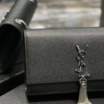 Saint Laurent Kata Medium Chain Bag Black With Tassel For Women 9.4in/24cm YSL 354119BOW0N1000