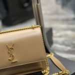 Saint Laurent Sunset Medium Chain Bag For Women 8.6in/22cm Dark Beige YSL 442906D420W2721