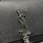Saint Laurent Kata Medium Chain Bag Black With Tassel For Women 9.4in/24cm YSL 354119BOW0N1000