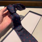 Dior Silk Tie With Dots And Hearts Blue Dior Men tie