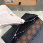 Louis Vuitton Brazza Wallet Damier Ebene Canvas For Men, Men's Wallet 7.5in/19cm LV