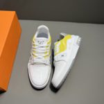Louis Vuitton Trainer Sneaker White/Yellow Virgil Abloh For Men LV