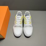 Louis Vuitton Trainer Sneaker White/Yellow Virgil Abloh For Men LV
