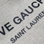 Saint Laurent Rive Gauche Bucket Bag In Linen With Black Strap For Women 11.4in/30cm YSL 669299FAAAZ9024
