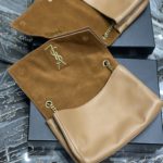 Saint Laurent Kate Medium Reversible Chain Bag Brown In Suede With Gold Hardware For Women 11.2in/29cm YSL