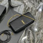 Saint Laurent Kata 99 Chain Bag Black With Gold Hardware For Women 10.2in/26cm YSL