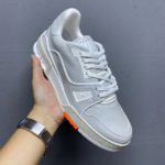 Louis Vuitton Trainer Sneaker Rubber Grain White Virgil Abloh For Men LV