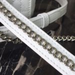 Christian Dior Mini Lady Dior Bag White Chain Silver Hardware For Women 17cm/6.5in CD