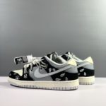 Nike Dunk Low Top Retro Vibe Paisley Light Smoke Grey-Black-Silver Sneaker For Men, Men’s Shoes