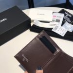 Chanel CO-CO Classic Card Holder10.5cm/4.1in Silver Hardware For Women Black