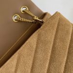 Saint Laurent Loulou Small Chain Bag In "Y" Brown With Gold Hardware For Women 9in/23cm YSL 4946991U8C77761