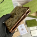 Gucci Card Case Wallet with Interlocking G Brown For Men 4.5in/11cm GG ‎671652 92TCG 8563