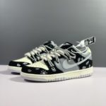 Nike Dunk Low Top Retro Vibe Paisley Light Smoke Grey-Black-Silver Sneaker For Men, Men’s Shoes