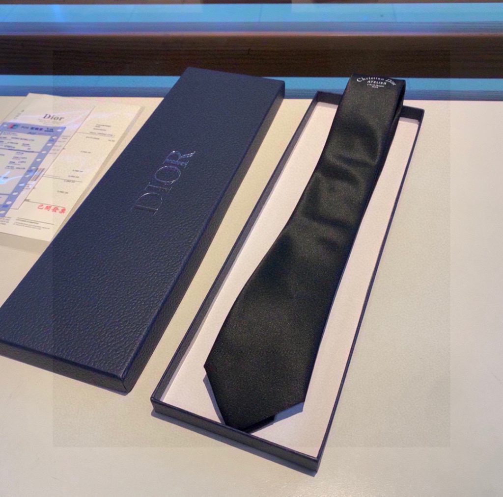 Dior 'Christian Dior Atelier' Tie Black Silk Dior Men Tie 21C1047A0593_C988