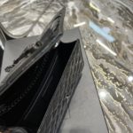 Saint Laurent Envelope Small Bag Black In Mix Matelassé Grain De Poudre Embossed Material For Women 8.2in/21cm YSL