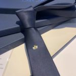 Dior Tie With Bee Jewel Blue Silk Dior Men Tie