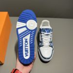 Louis Vuitton Trainer Sneaker Monogram Canvas Blue Virgil Abloh For Men LV