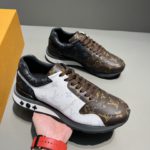 Louis Vuitton Run Away Sneaker Monogram Canvas Black/White/Brown For Men LV