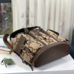 Gucci Backpack With Jumbo GG Camel And Ebony Jumbo GG Canvas For Men 16in/42cm GG ‎678829 UKMEG 2569