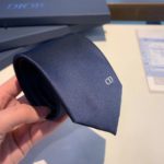 Dior 'CD ICON' Silk Tie Navy Blue Dior Men Tie