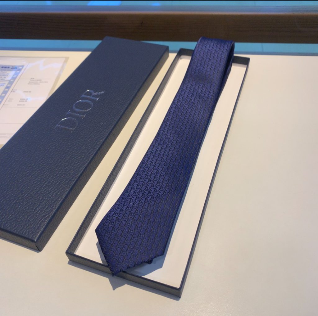 Dior Oblique Tie Blue And Black Silk Dior Men Tie 93C1046A0121_C975