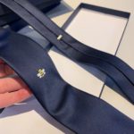 Dior Tie With Bee Jewel Blue Silk Dior Men Tie