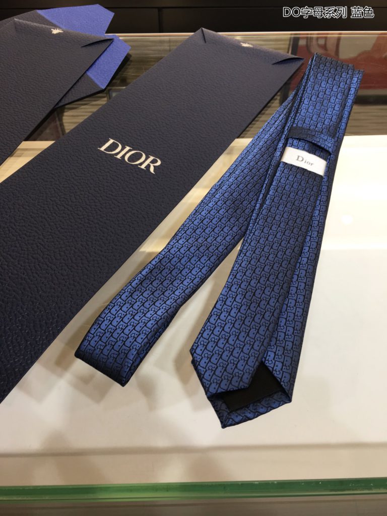 Dior Oblique Tie Blue And Black Silk Dior Men Tie 93C1046A0121_C975