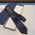 Dior Silk Tie With "Dior" Motifs Black Dior Men tie