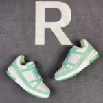 Louis Vuitton Trainer Sneaker Rubber Monogram Mint Virgil Abloh For Men LV