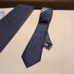 Dior Striped Dior Oblique Tie Navy Blue/White And Gray Silk Dior Men Tie 01C1047A0266_C588