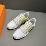 Louis Vuitton Trainer Sneaker White/Yellow Virgil Abloh For Men LV