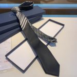 Dior Striped Dior Oblique Tie Black/White And Gray Silk Dior Men Tie 11C1047A0443_C980